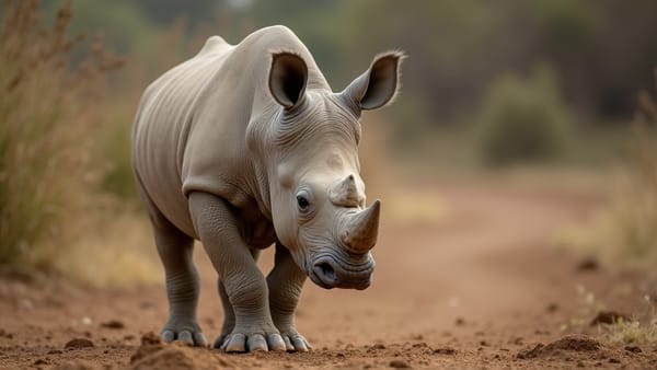 White Rhino Calf Born at Conservation Center